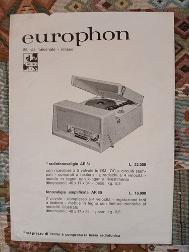 Apparecchi elettrici europhon - apparecchi,
